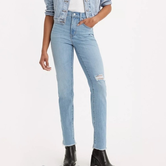 NWT Levi’s 724 High Rise Slim Straight Women’s Jeans Slate Reveal - Picture 1 of 9